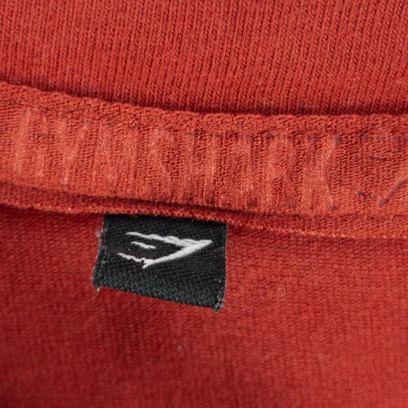 Gymshark T-Shirt Men’s Large Athletic Fit Red Long Sleeve Graphic Legacy Shark - Picture 6 of 10